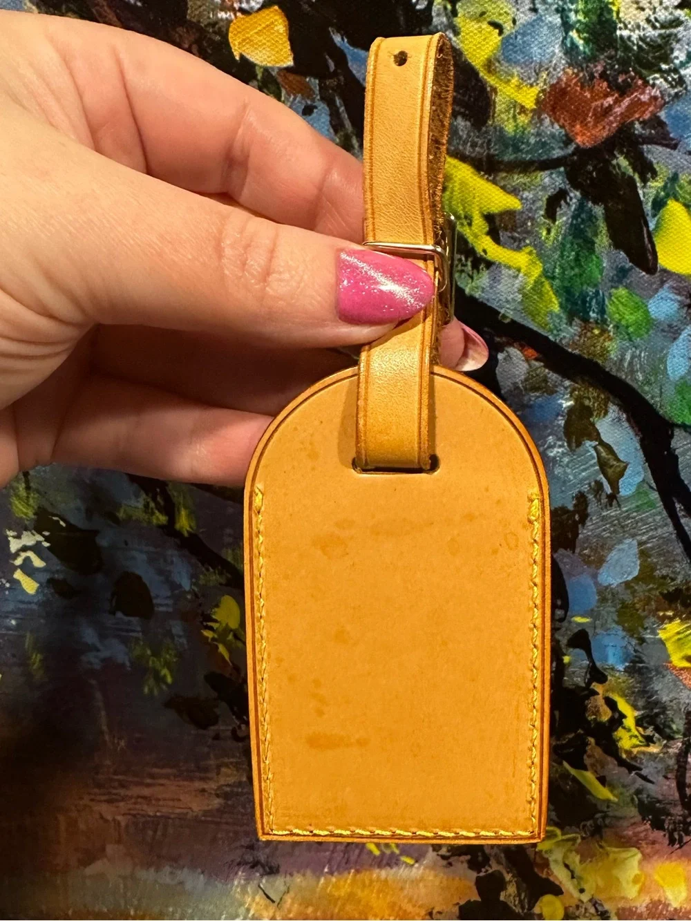 Louis Vuitton Year of the Tiger Hot Stamp Vachetta Luggage Tag Made in France